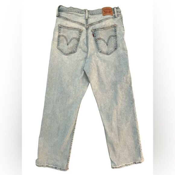 LEVI'S Ribcage Straight Leg Jeans Women's Size 31 Button Fly Denim - Picture 4 of 8